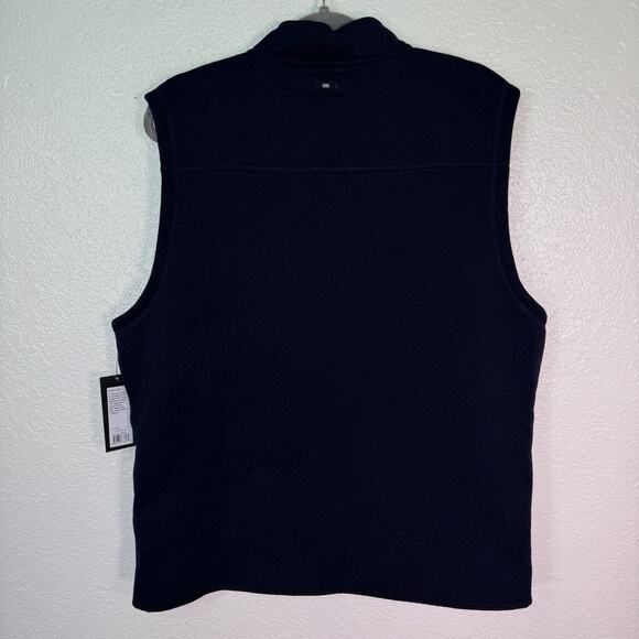 Rhone Fleece Vest Men XL Athletic Performance Full Zip Warm Layer Navy Blue NEW - Picture 2 of 10